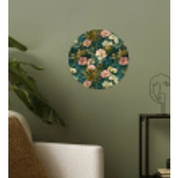 Wilde bloemen - Botanisch - Patroon - Roze - Romantisch Wandcirkel behangsticker klein 186 -sfeer2