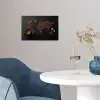 Wereldkaart - Espresso - Zwart poster papier klein -sfeer3
