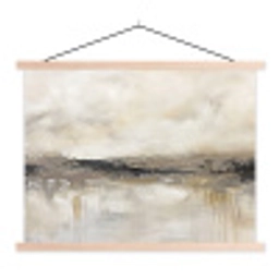 Landschap - Horizon - Natuur - Abstract - Neutraal textielposter latten blank klein -3d