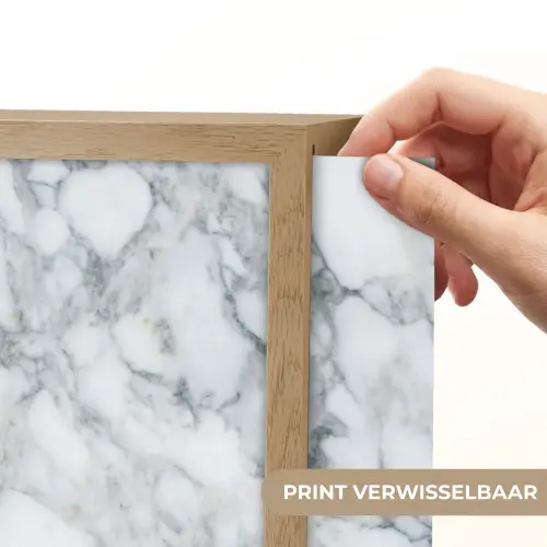 Mozaïek - Marmer - Wit - Onregelmatig Light Box met batterij (Wandlamp) middel 907 -USP_websiteprintNL