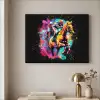 Graffiti - Sport - Paard rensport - Paardrijden Textielframe zwart klein -sfeer2