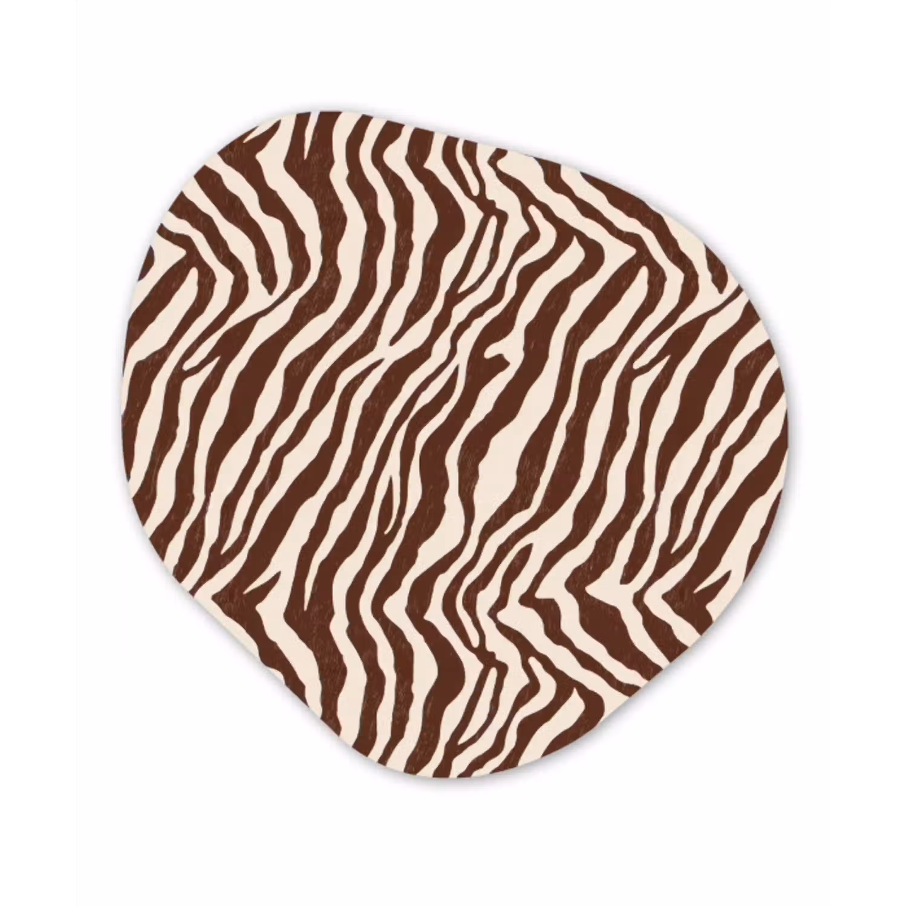 Zebra - Patroon - Zwart - Wit Wandcirkel Organisch Forex 3mm klein 629 -3d