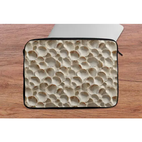 Schelpen - Waaiervorm - Wit laptophoes neopreen klein 279 -tafel