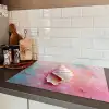 Schelp - Pastel - Pink Inductie beschermer vinyl 3mm klein -sfeer3