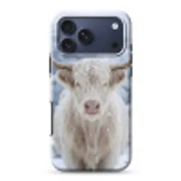 Schotse Hooglander - Sneeuw - Bergen - Winter Toughcase MagSafe Apple iPhone 17 Pro Max klein -3d