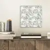 Monstera - Palmblad - Jungle - Tropisch aluminium wit klein -sfeer1