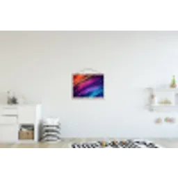 Snelheid - Kosmos - Kleurrijk textielposter latten blank klein -kinderkamer