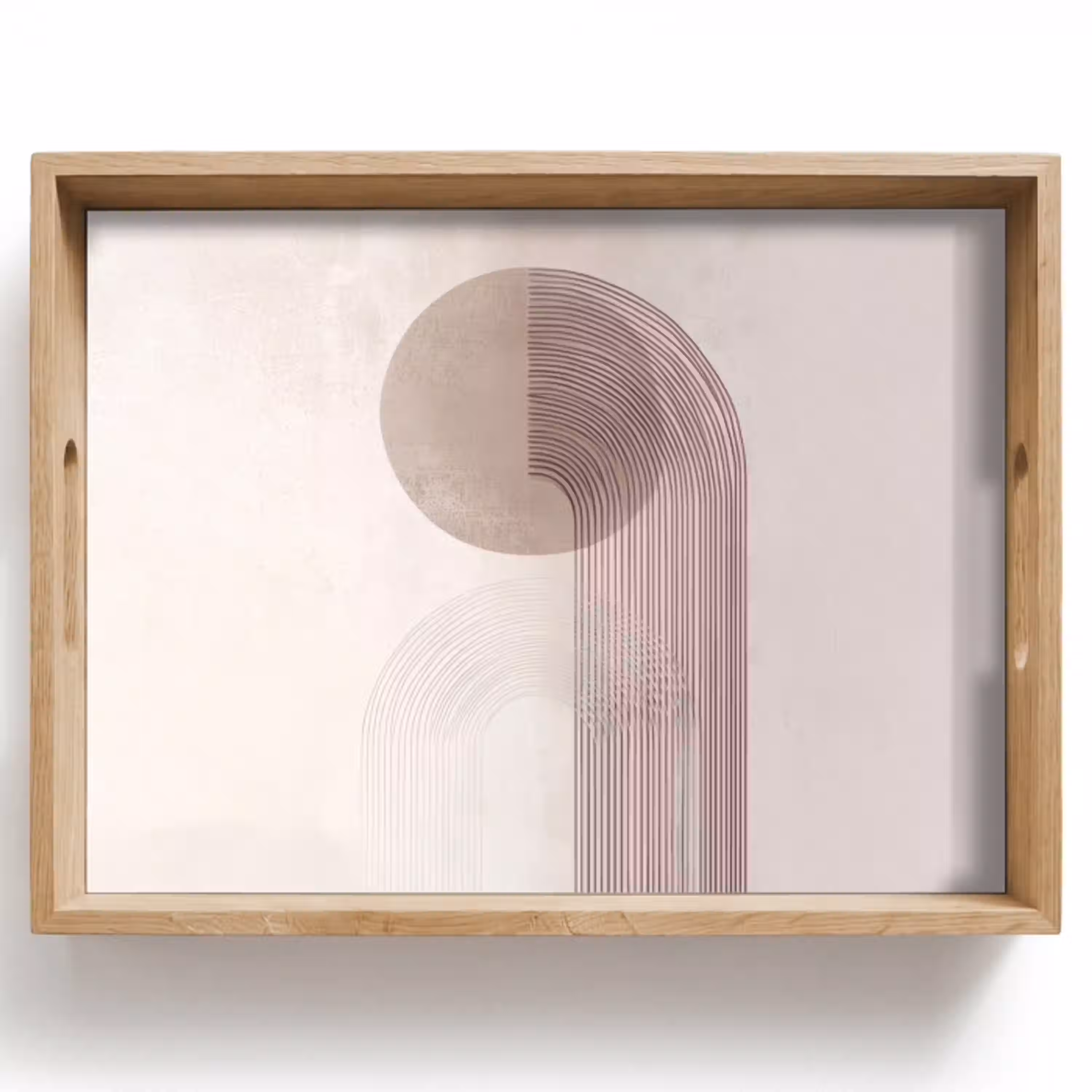 Minimalistisch - Cirkel - Lichtgrijs Dienblad Rechthoek middel -z3d_shopping