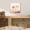 Palmbomen - Heuvels - Minimalistisch - Zachtroze aluminium wit klein -sfeer3