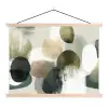 Minimalistisch - Cirkels - Penseelstreken - Beige textielposter latten blank klein -3d