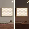 Wit - Patroon - Symmetrisch - Modern Light Box met batterij (Wandlamp) middel 907 -sfeer3