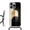 Geometrische - Vormen - Wit Hoesje iPhone 16 Pro Max met koord klein -3d