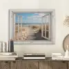 Raam - Zee - Kust - Natuur - Doorkijk - Strand - Waddenzee PET vilt klein -sfeer1