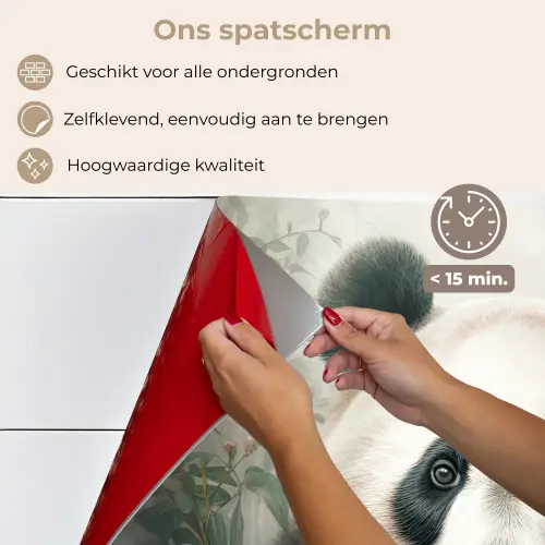 Panda - Dieren - Bloemen - Planten keuken achterwand spatscherm klein -spatscherm_NL