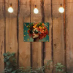 Vrouw - Sinaasappel - Bessen - Oranje tuinposter los doek klein -sfeer1
