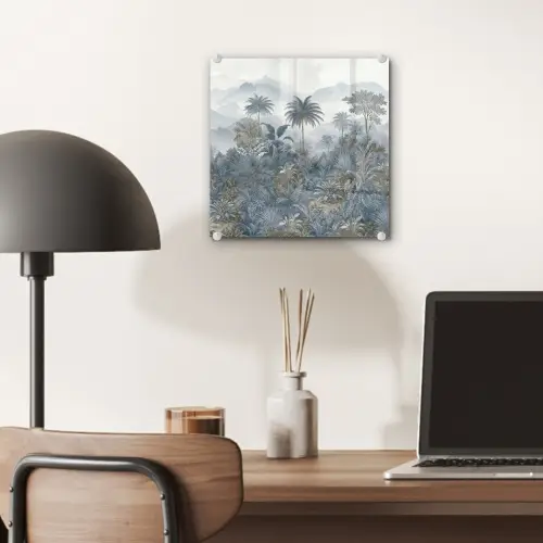 Jungle - Landschap - Blauw plexiglas 5mm klein -sfeer6
