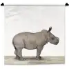 Neushoorn - Dieren - Kinderen - Jongens - Meisjes Wandkleed katoen klein -zz3d