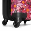 Tropisch vlinder patroon donker roze NBS - Handbagage koffer - Kinderen Unisex middel -wiel