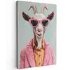 Zonnebril - Roze - Geit - Horen Tuinposter op houten frame 2 cm dik klein -3d