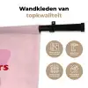 No rain no flowers - Bloem - Roze Wandkleed katoen klein -sfeer2