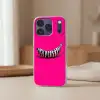 Banaan - Zebraprint - Roze Telefoonhoesje iPhone 17 Pro klein -sfeer2