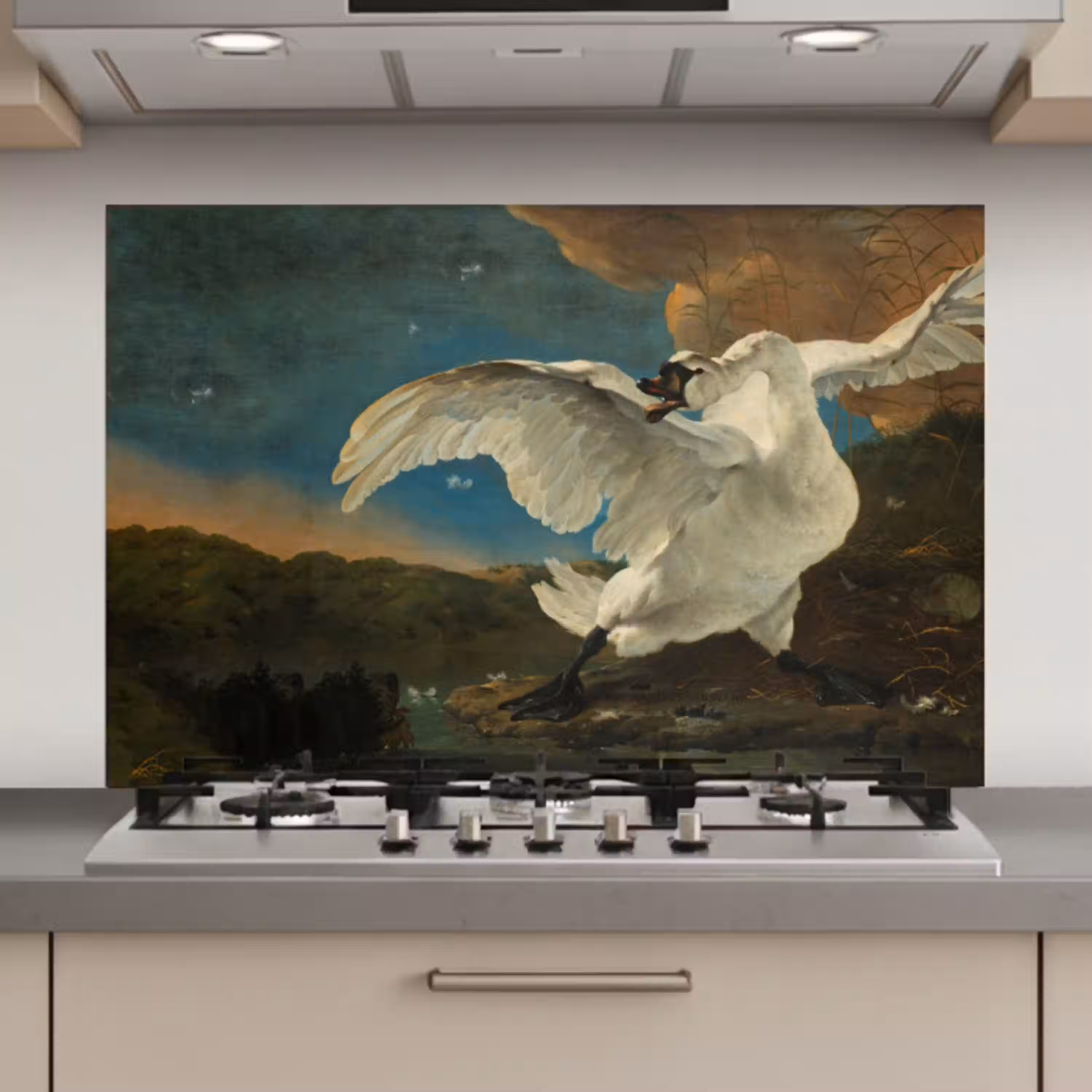 Zwaan - Oude meesters - Jan Asselijn keuken achterwand spatscherm klein -3d_website