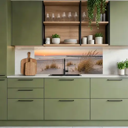 Pier - Zonsondergang - Strand keuken achterwand 2 middel -sfeer3