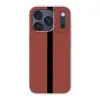 Rood - Zwart - Streep - Minimalistisch Telefoonhoesje iPhone 17 Pro klein -3d