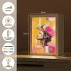 Vogel - Vrouw - Abstract - Bloem Light Box met kabel (Tafellamp) klein -USP_NL
