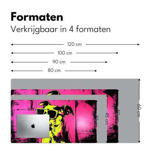 Hond - Zonnebril - Roze - Art Muismat XXL klein -sfeer5