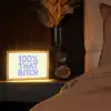 100% that bitch - Blauw - Wit Light Box met kabel (Tafellamp) klein -sfeer1