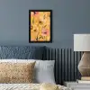 Bloemen - Geschilderd - Geel fotolijst zwart zonder passe partout klein -sfeer3