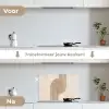 Symmetrische bocht - Koperkleurig keuken achterwand spatscherm klein -voor_na_NL
