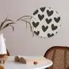 Hartjes - Zwart - Beige Akoestische PET Vilt - Rond klein -sfeer3