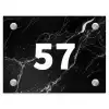 Marmer - Traditioneel Naambord Rechthoek middel -3d
