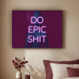 Buste - Neon - LED - Letters Textielframe zwart klein -sfeer1