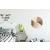 Retro - Geometrische lagen - Aardetinten Wandcirkel aluminium klein -kinderkamer