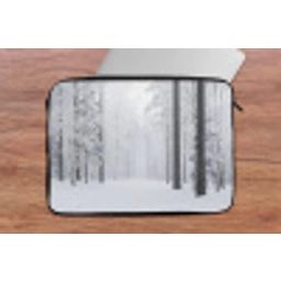 Bos - Sneeuw - Pad - Winter - Stilte laptophoes neopreen klein -tafel