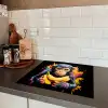 Aap - Graffiti - Kleurrijk - Bananen - Modern Inductie beschermer vinyl 3mm middel -sfeer3