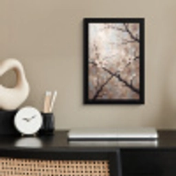 Bloesem - Takken - Schilderij - Beige - Serene fotolijst zwart zonder passe partout klein -sfeer1