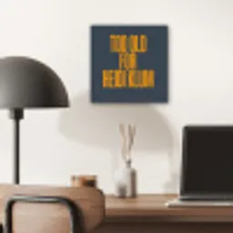 Too old for heidi klum - Geel - Blauw aluminium wit klein -sfeer5
