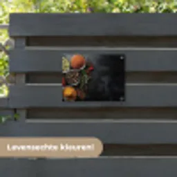 Glazen - Bakjes - Blaadjes - Kruiden tuinposter los doek klein -sfeer3
