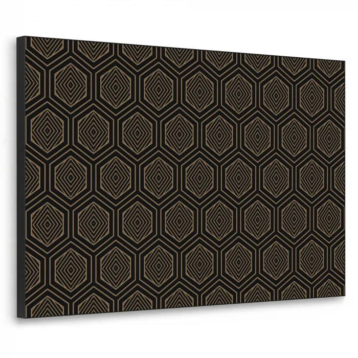 Goud - Zwart - Tunnel Textielframe zwart klein 947 -3d