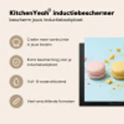 Macarons - Kleurrijk - Pastel Inductie beschermer vinyl 3mm middel -sfeer2