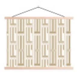 Modern - Geometrisch - Beige textielposter latten blank klein 122 -3d