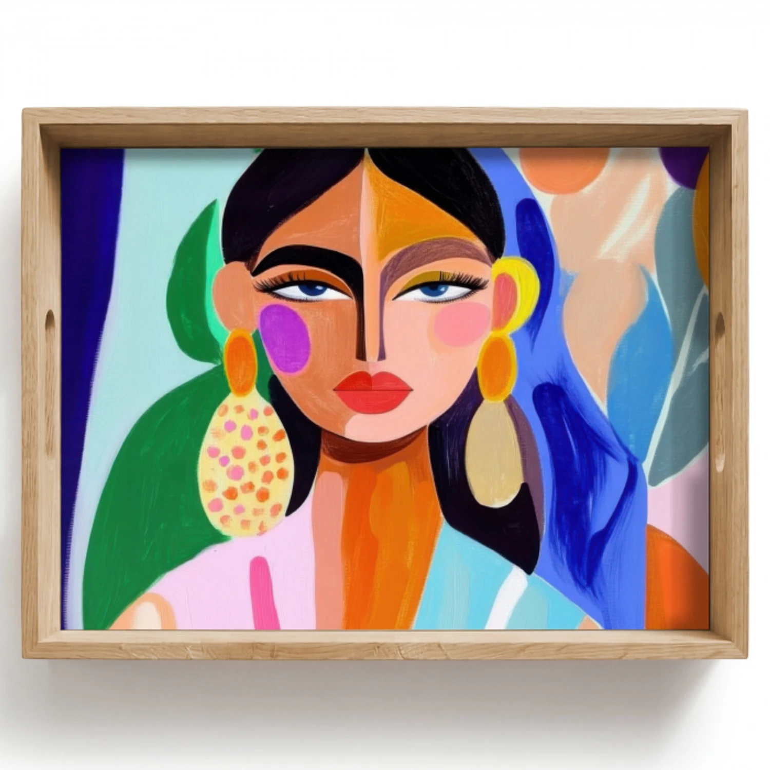 Portret - Vrouw - Modern Dienblad Rechthoek middel -z3d_shopping