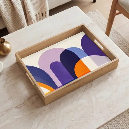 Vormen - Abstract - Grafisch - Oranje Dienblad Rechthoek middel -sfeer1