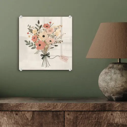Bloemen - Quote - Beige - Lint plexiglas 5mm klein -sfeer3