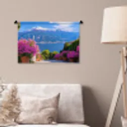 Lake Como - Italië - Landschap Wandkleed katoen klein -sfeer4