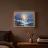 Golven - Zee - Kleurrijk - Rotsen Light Box met batterij (Wandlamp) middel -sfeer4